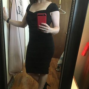 WHBM black instantly slimming dress size 2